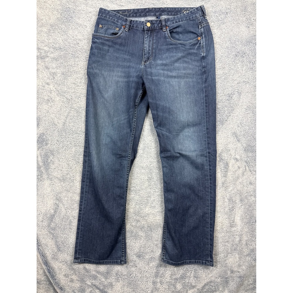 Tommy Jeans Mens 36x32 Blue Standard Fit Straight Leg Denim Pants Classic Casual
